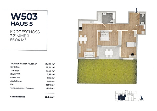 Grundriss Erdgeschosswohnung Endingen