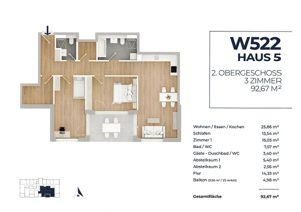 Grundriss Etagenwohnung Endingen