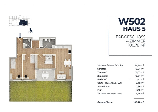 Grundriss Erdgeschosswohnung Endingen