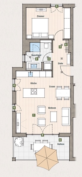 Grundriss Wohnung M�llheim