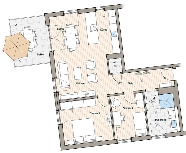 Grundriss Wohnung M�llheim