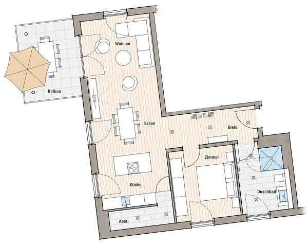 Grundriss Wohnung M�llheim