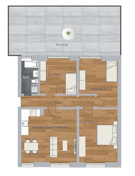 Grundriss Erdgeschosswohnung Bad Krozingen