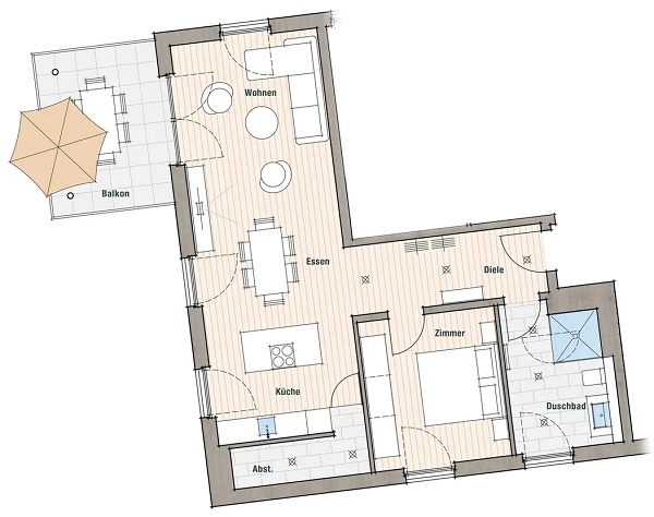 Grundriss Wohnung M�llheim